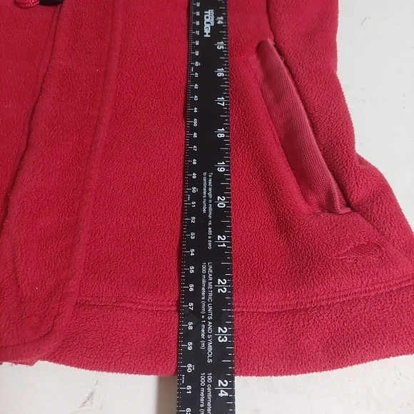 Horny Toad Dark Red Vest Fleece Full Zip Pockets Three Loop Buttons‎ Size S - Picture 6 of 14